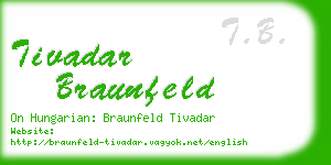 tivadar braunfeld business card